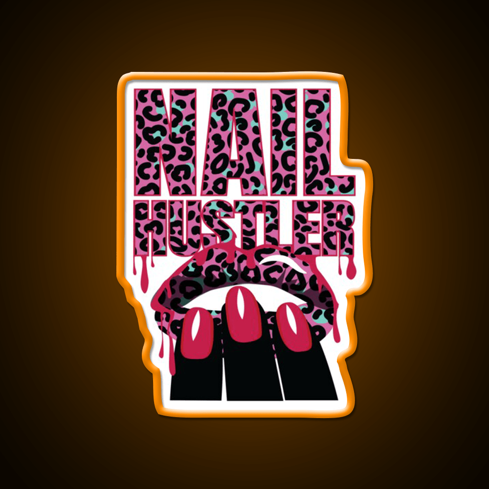 Nail Hustler Nailart Nail Salon Led Neon Sign Rgb Color - Shineneon