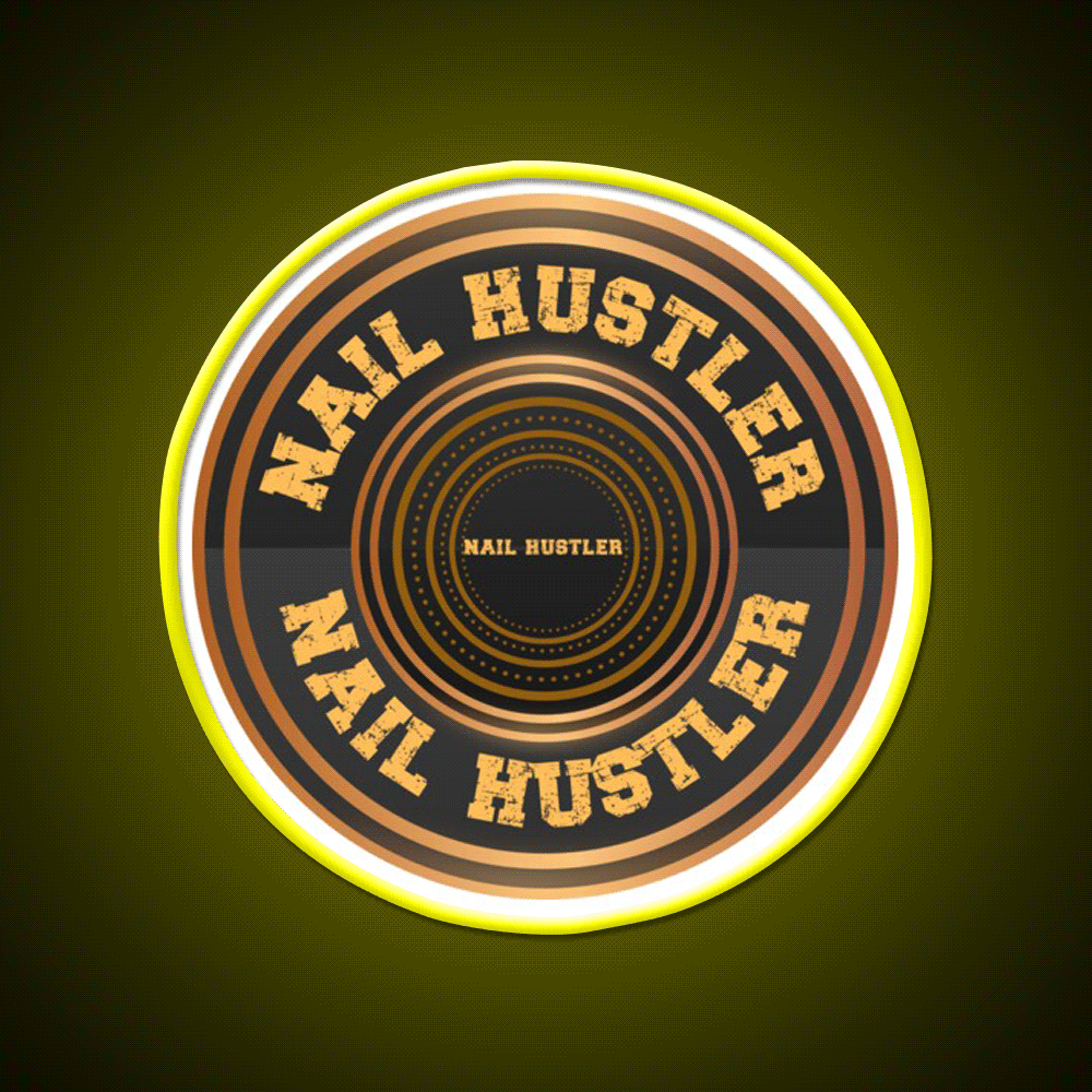 Nail Hustler Perfect For Anyone Who Loves Nail Salon Led Neon Sign Rgb Color - Custom LED neon sign front view