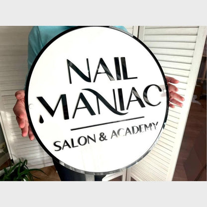 Nail Maniac Salon Academy Acrylic Business Logo Sign - Shineneon