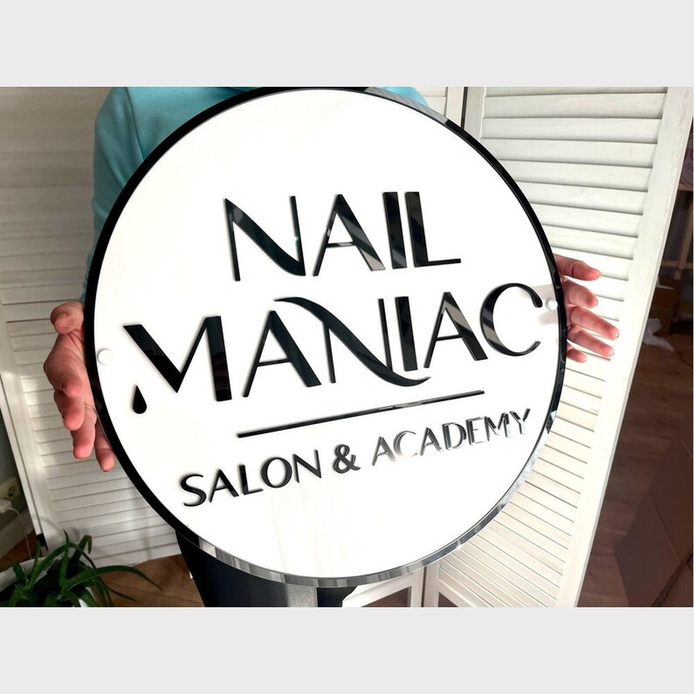 Nail Maniac Salon Acrylic Business Logo Sign - Shineneon