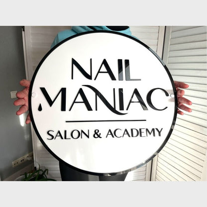 Nail Maniac Salon Acrylic Business Logo Sign - Shineneon