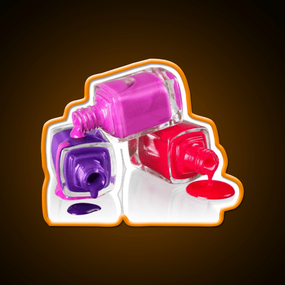 Nail Polish Bottles Decor For Salon Home Nail Salon Led Neon Sign Rgb Color - Shineneon