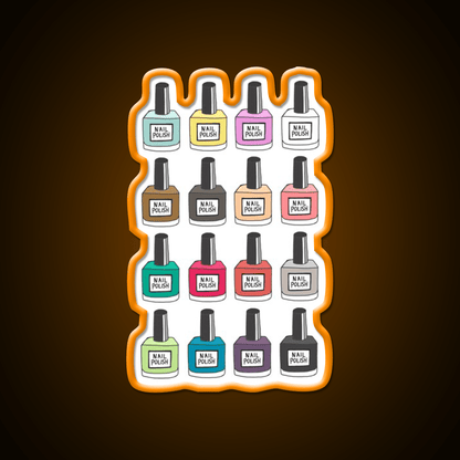 Nail Polish Collection Nail Salon Led Neon Sign Rgb Color - Shineneon