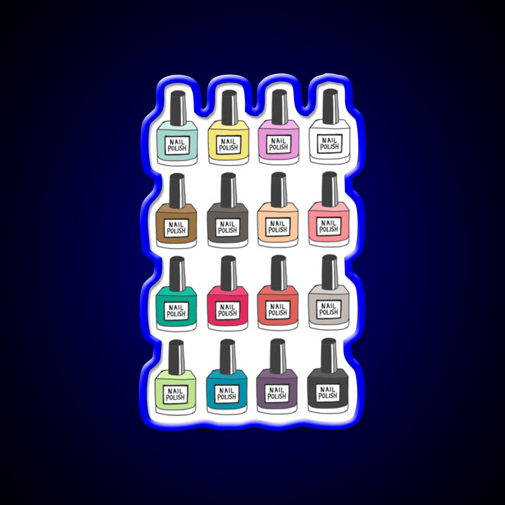 Nail Polish Collection Nail Salon Led Neon Sign Rgb Color - Shineneon
