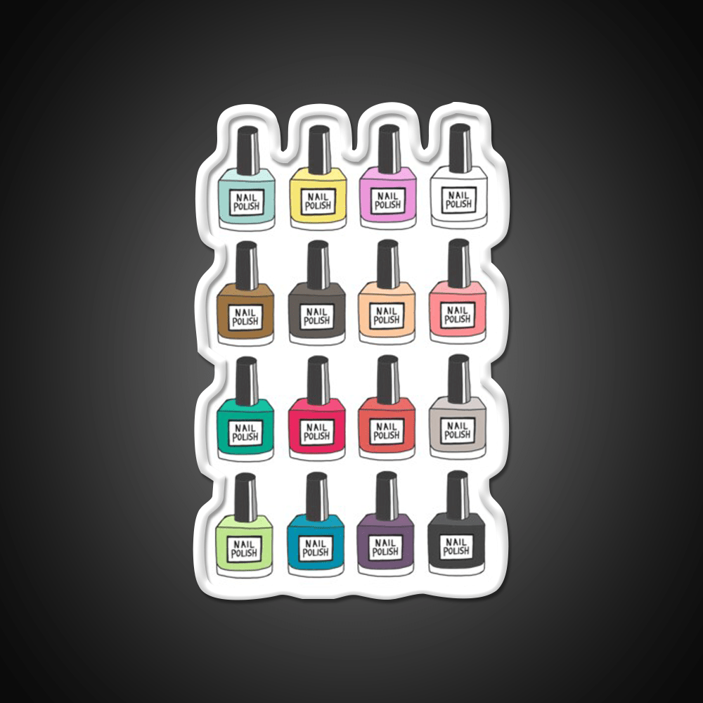 Nail Polish Collection Nail Salon Led Neon Sign Rgb Color - Shineneon
