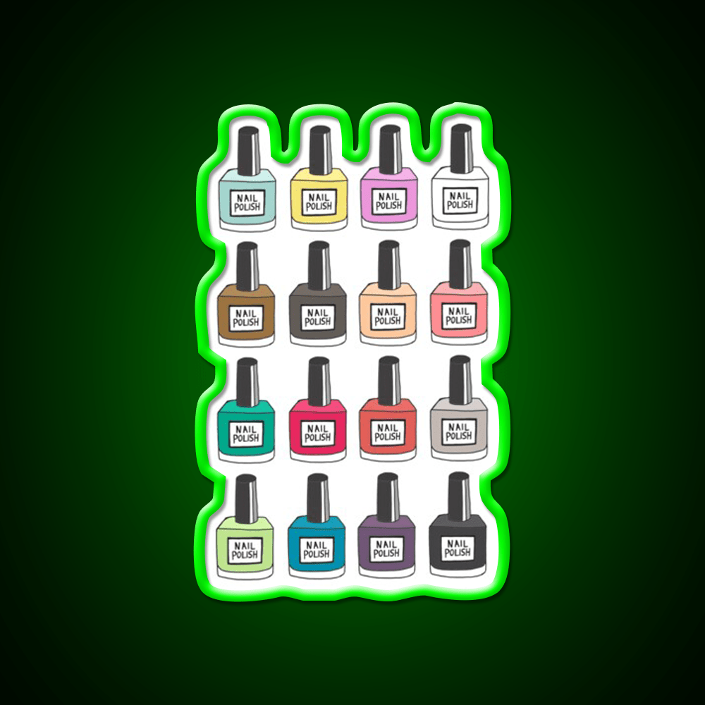 Nail Polish Collection Nail Salon Led Neon Sign Rgb Color - Shineneon