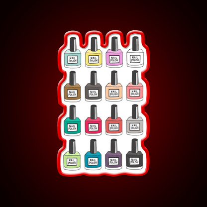 Nail Polish Collection Nail Salon Led Neon Sign Rgb Color - Shineneon