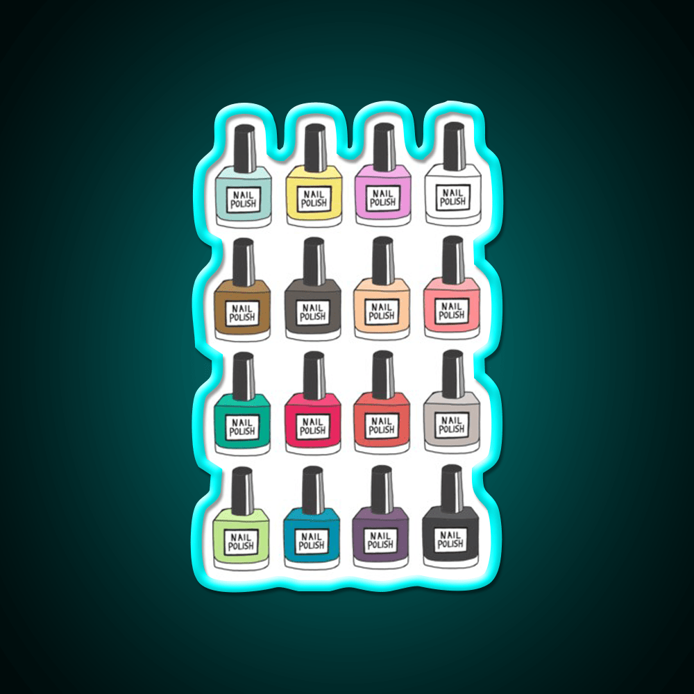 Nail Polish Collection Nail Salon Led Neon Sign Rgb Color - Shineneon