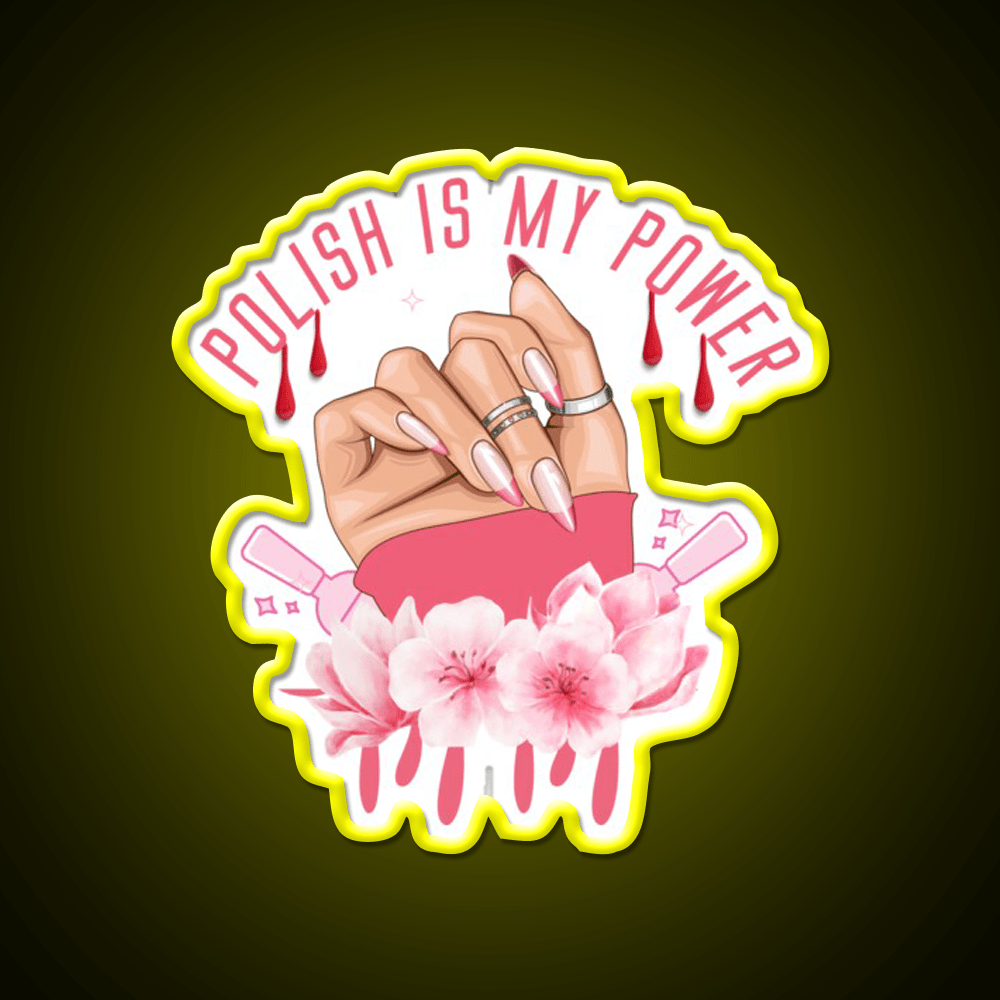 Nail Polish Is My Power Nail Salon Led Neon Sign Rgb Color - Shineneon