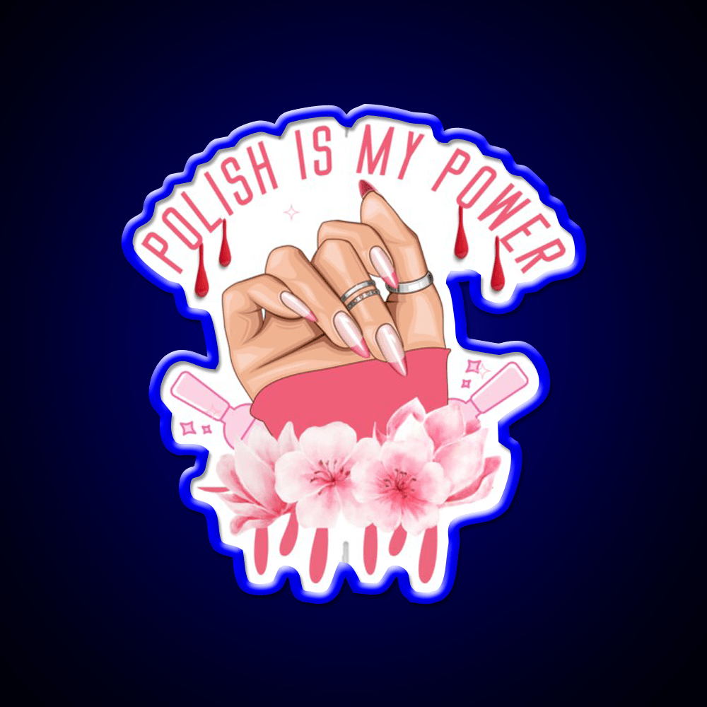 Nail Polish Is My Power Nail Salon Led Neon Sign Rgb Color - Shineneon