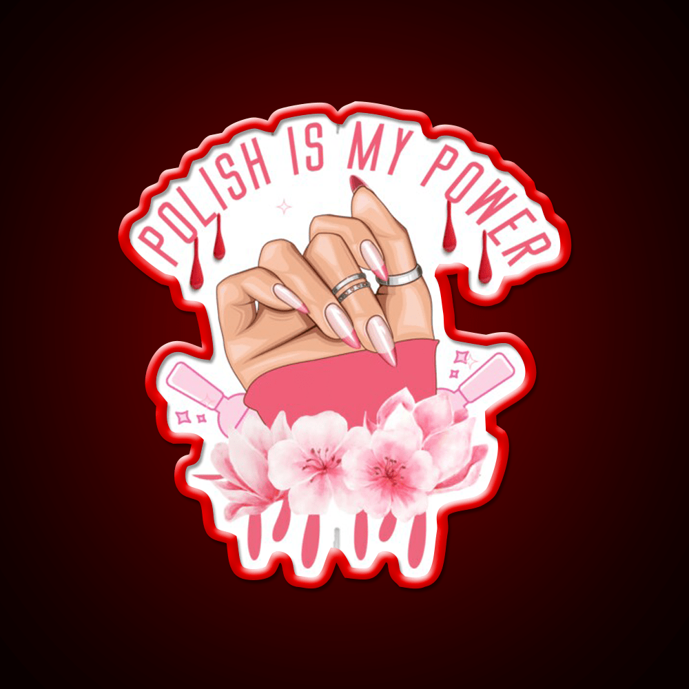 Nail Polish Is My Power Nail Salon Led Neon Sign Rgb Color - Shineneon