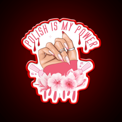Nail Polish Is My Power Nail Salon Led Neon Sign Rgb Color - Shineneon