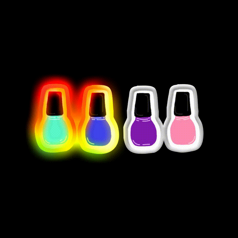 Nail Polish Nail Salon Led Neon Sign For Beauty Salon Rgb Color - LED neon sign close-up detail