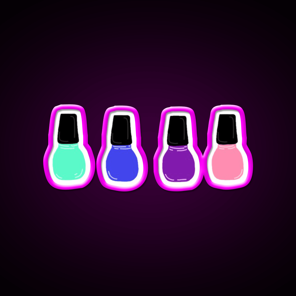 Nail Polish Nail Salon Led Neon Sign For Beauty Salon Rgb Color - Shineneon