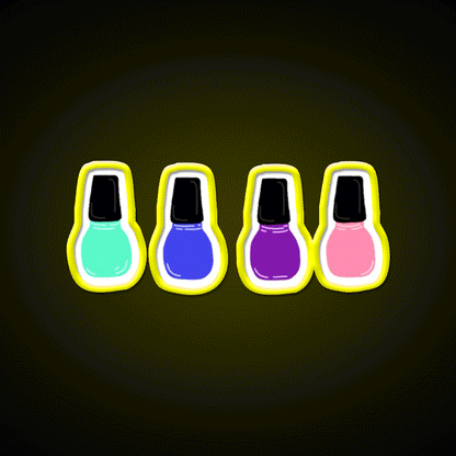 Nail Polish Nail Salon Led Neon Sign For Beauty Salon Rgb Color - Custom LED neon sign front view