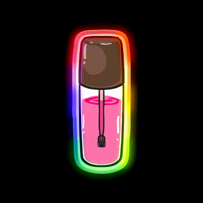 Nail Polish Nail Salon Led Neon Sign For Nail Bar Rgb Color - LED neon sign close-up detail