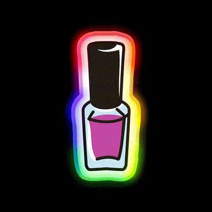 Nail Polish Nail Salon Led Neon Sign For Nail Salon Rgb Color - LED neon sign close-up detail