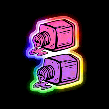 Nail Polish Nail Salon Led Neon Sign For Nail Shop Rgb Color - LED neon sign close-up detail