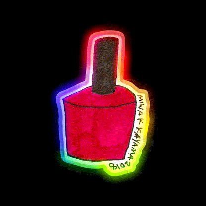 Nail Polish Nail Salon Led Neon Sign For Nail Tech Room Rgb Color - LED neon sign close-up detail