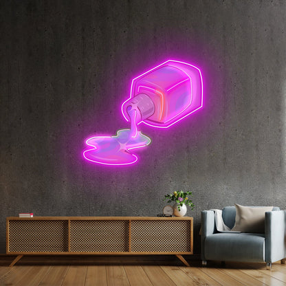 Nail Polish Spilling Led Neon Sign Light Custom Led Signs - Shineneon