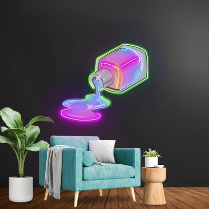 Nail Polish Spilling Led Neon Sign Light Custom Led Signs - Shineneon