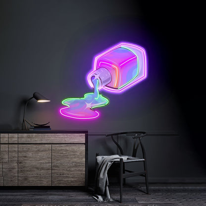 Nail Polish Spilling Led Neon Sign Light Custom Led Signs - Shineneon