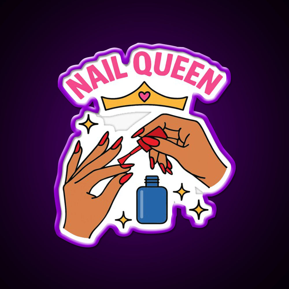 Nail Queen Cute Nail Tech Art For Beauty Nail Salon Led Neon Sign Rgb Color - Shineneon