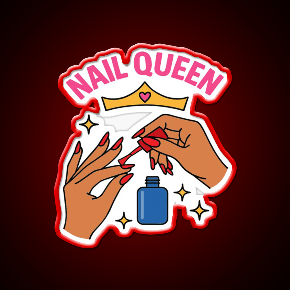 Nail Queen Cute Nail Tech Art For Beauty Nail Salon Led Neon Sign Rgb Color - Shineneon