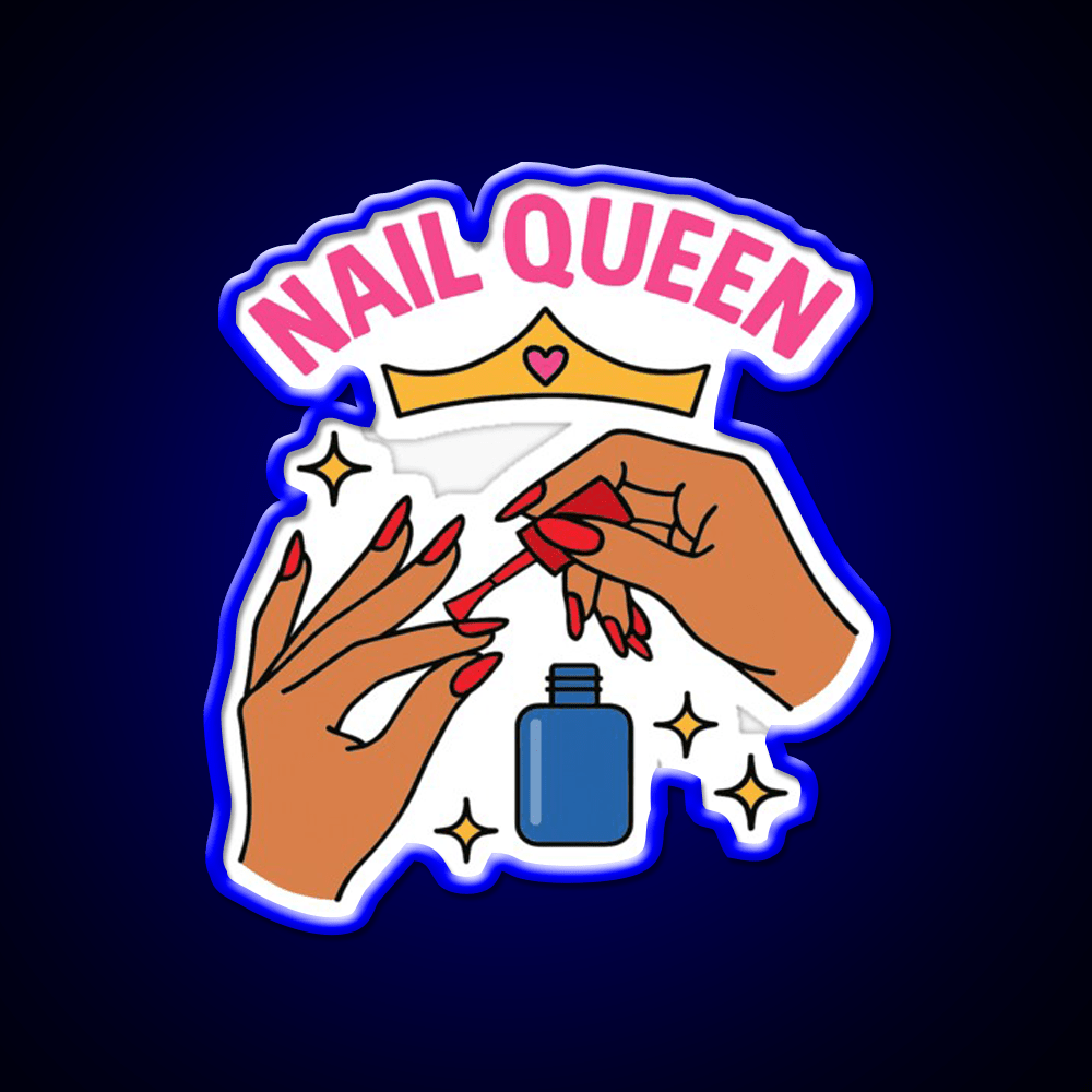 Nail Queen Cute Nail Tech Art For Beauty Nail Salon Led Neon Sign Rgb Color - Shineneon