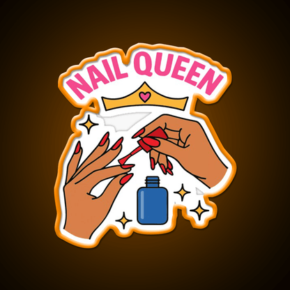 Nail Queen Cute Nail Tech Art For Beauty Nail Salon Led Neon Sign Rgb Color - Shineneon