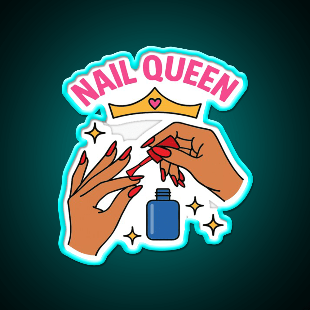 Nail Queen Cute Nail Tech Art For Beauty Nail Salon Led Neon Sign Rgb Color - Shineneon
