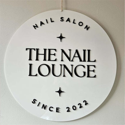 Nail Salon The Nail Lounge Since 2022 Acrylic Business Logo Sign - Shineneon