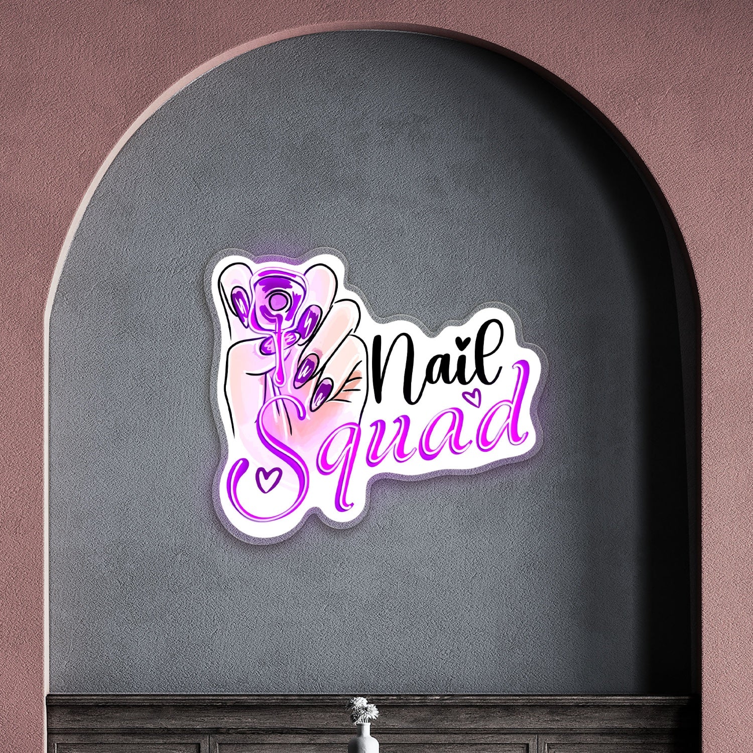 Nail Squad Acrylic Led Sign Decor Salon | Shineneon