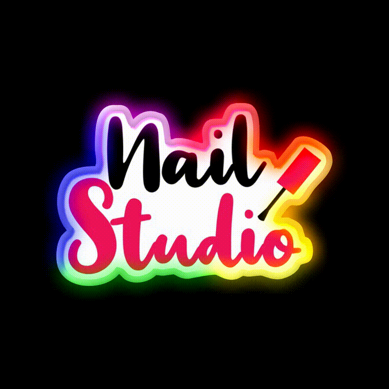 Nail Studio Nail Salon Led Neon Sign Rgb Color - LED neon sign close-up detail