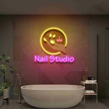 Nail Studio Uv Led Neon Sign Beauty Salon Sign Spa Decor For Walls | Shineneon