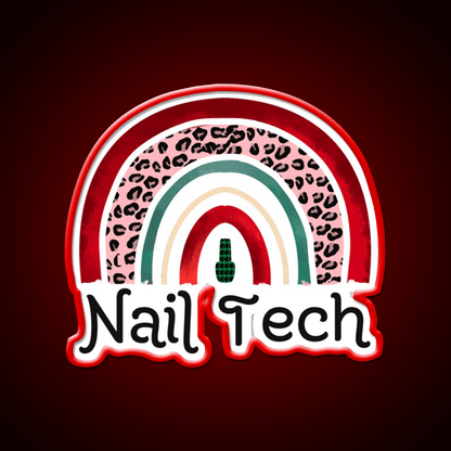 Nail Tech Christmas Rainbow Nail Salon Led Neon Sign Rgb Color - Shineneon
