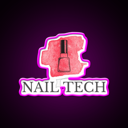 Nail Tech Nail Salon Led Neon Sign For Tech Room Rgb Color - Shineneon