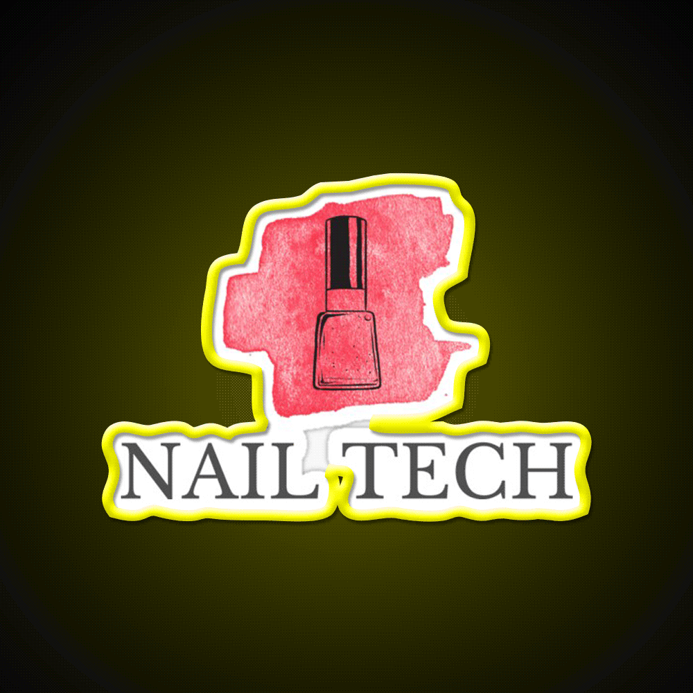 Nail Tech Nail Salon Led Neon Sign For Tech Room Rgb Color - Custom LED neon sign front view