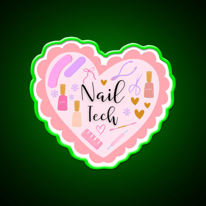 Nail Tech Nail Salon Led Neon Sign Rgb Color - Shineneon