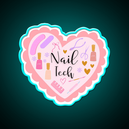 Nail Tech Nail Salon Led Neon Sign Rgb Color - Shineneon