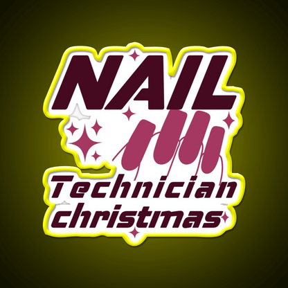 Nail Technician Christmas Nail Salon Led Neon Sign Rgb Color - Shineneon