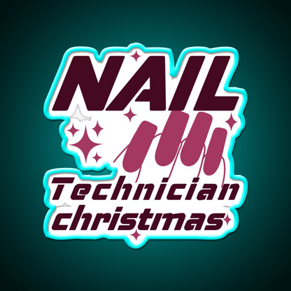 Nail Technician Christmas Nail Salon Led Neon Sign Rgb Color - Shineneon