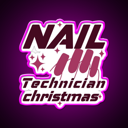 Nail Technician Christmas Nail Salon Led Neon Sign Rgb Color - Shineneon