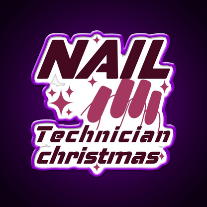 Nail Technician Christmas Nail Salon Led Neon Sign Rgb Color - Shineneon