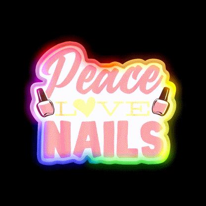 Nail Technician Nail Art Manicure Nail Salon Led Neon Sign Rgb Color - LED neon sign close-up detail