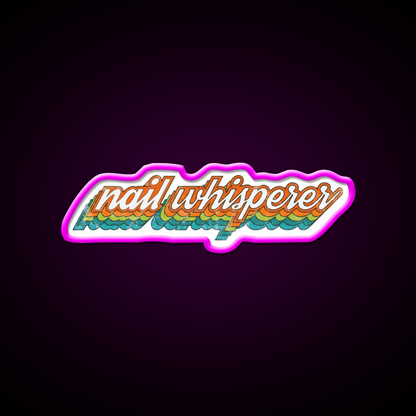 Nail Whisperer Esthetician Nail Tech Design Nail Salon Led Neon Sign Rgb Color - Shineneon