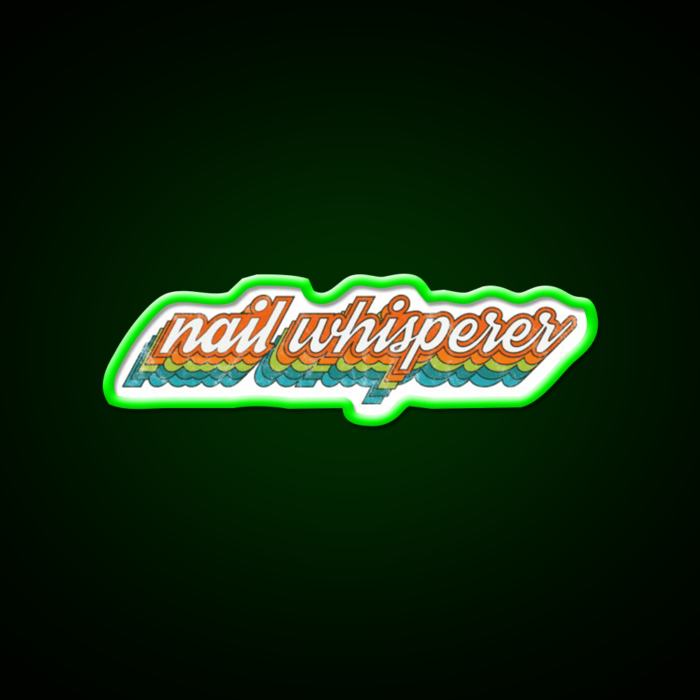 Nail Whisperer Esthetician Nail Tech Design Nail Salon Led Neon Sign Rgb Color - Shineneon