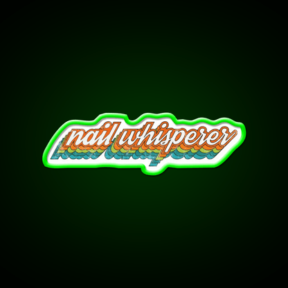 Nail Whisperer Esthetician Nail Tech Design Nail Salon Led Neon Sign Rgb Color - Shineneon