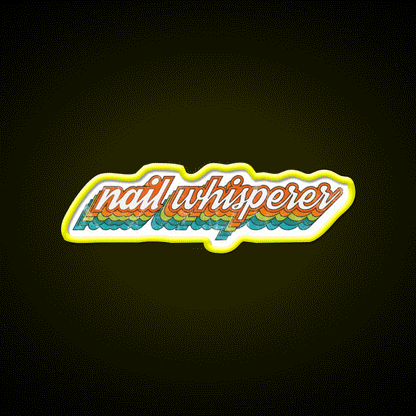 Nail Whisperer Esthetician Nail Tech Design Nail Salon Led Neon Sign Rgb Color - Custom LED neon sign front view
