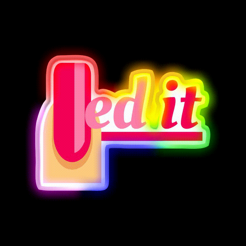 Nailed It Funny Motivational Nail Salon Led Neon Sign Rgb Color - LED neon sign close-up detail